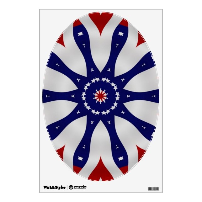 Red, White and Blue Toilet Lid Decal (Front)
