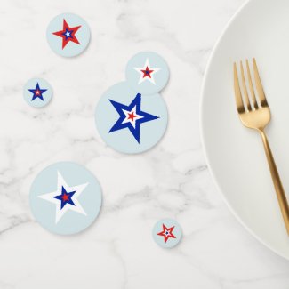 Red, White, and Blue Tri-Colored American Stars