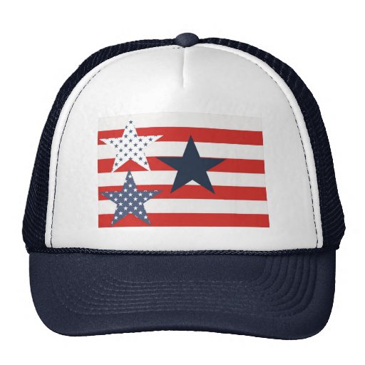 red, white and blue trucker hat | Zazzle