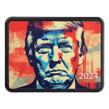 Red, white, and Blue Trump poster style