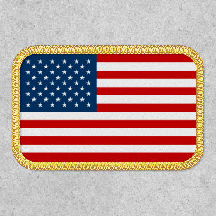Red White and Blue US American Flag Patch