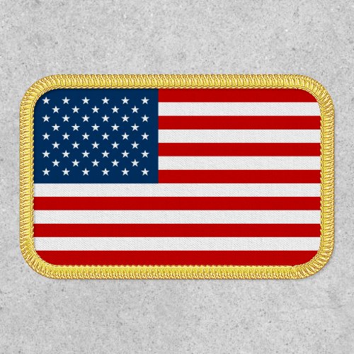 Red White and Blue US American Flag Patch