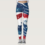 Red White and Blue USA Leggings<br><div class="desc">Red, white and blue leggings with USA on one leg.</div>