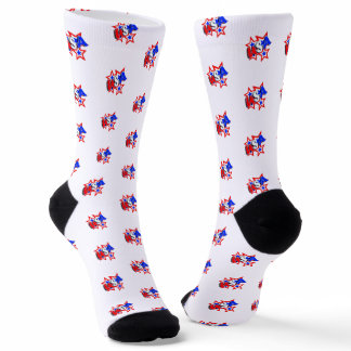 Red White and Blue USA Patriotic Socks