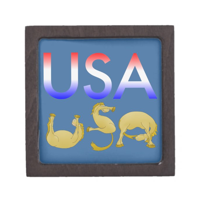 Red, white and blue USA pony Premium Jewelry Boxes