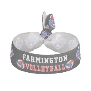 Red, White and Blue 🏐 Volleyball Logo Elastic Hai Elastic Hair Tie