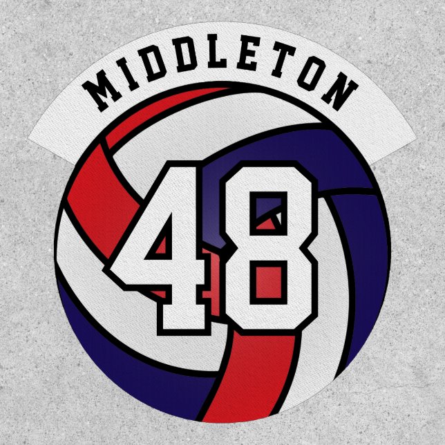 Red, White and Blue Volleyball 🏐 Patch (Front)