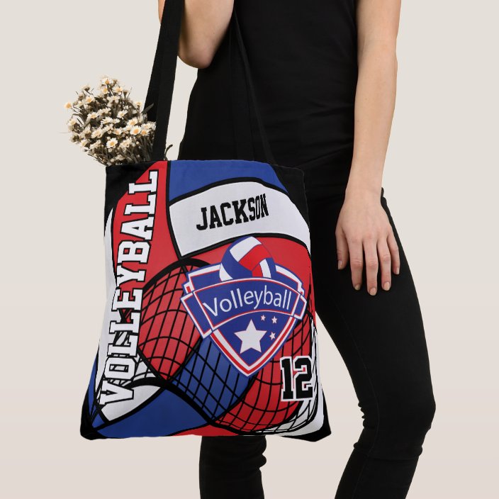 red white and blue tote bag