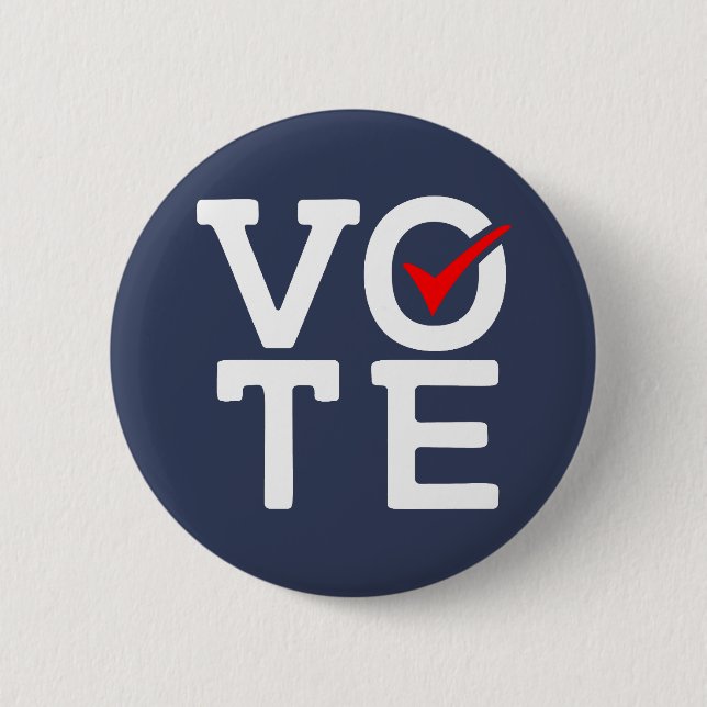 Red White and Blue Vote Button (Front)