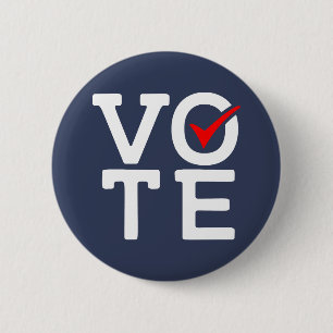 Red White and Blue Vote Button