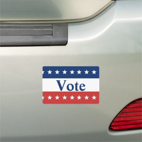 Red White and Blue Vote Car Magnet