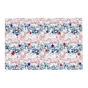 Red white and blue waves with stars placemat