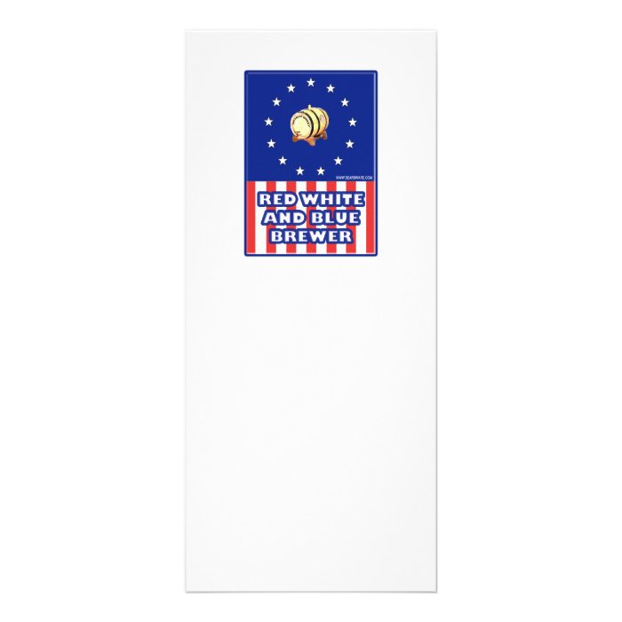 Red White And Blue Wine Brewer Rack Card Design