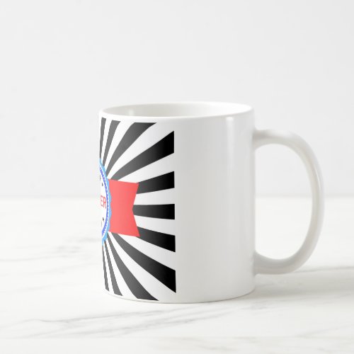 Red White and Blue Winner Ribbon Coffee Mug