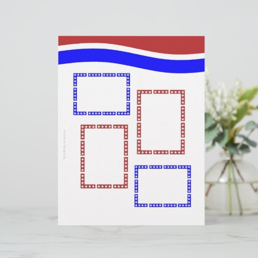 Red White and Blue with Frames pages (Standing Front)