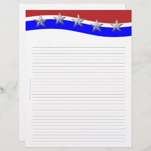 Red White and Blue with Stars pages (Front/Back)