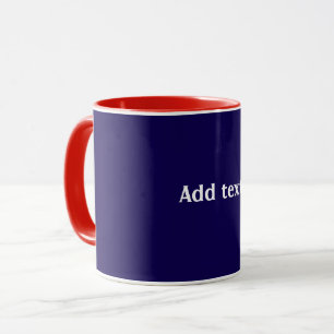 Red, white and Blue with white text, Mug