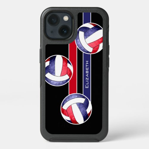 red white and blue womens volleyball iPhone 13 case