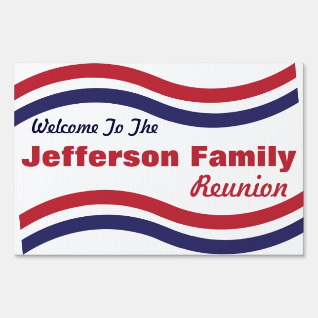 Red, White and Blue Yard Sign (Front)