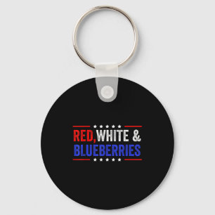 Red, White And Blueberries Patriot Dom 2025 Keychain