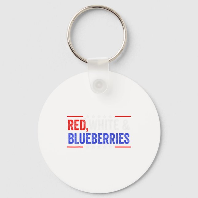 Red, White And Blueberries Patriot Dom 2025  Keychain (Front)