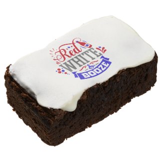 Red White and Booze Brownie