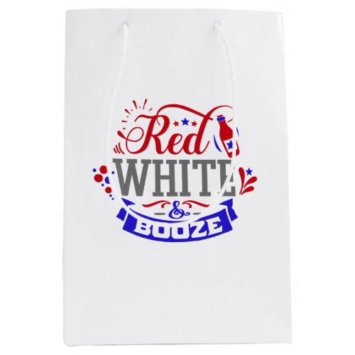 Red White and Booze Medium Gift Bag