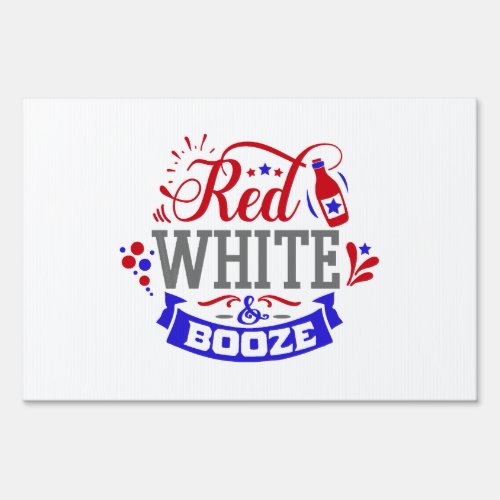 Red White and Booze Sign