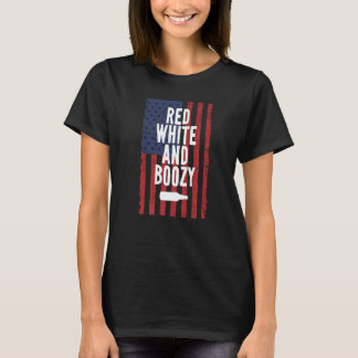 Red White And Boozy 4th Of July Independence Day D T-Shirt