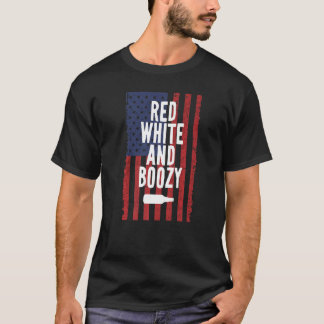 Red White And Boozy 4th Of July Independence Day D T-Shirt