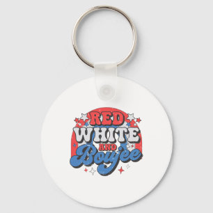 Red White And Boujee 4th Of July Independence Day  Keychain