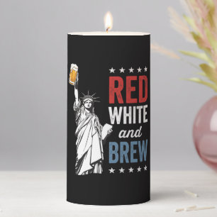 Red White and Brew 250th Anniversary Pillar Candle