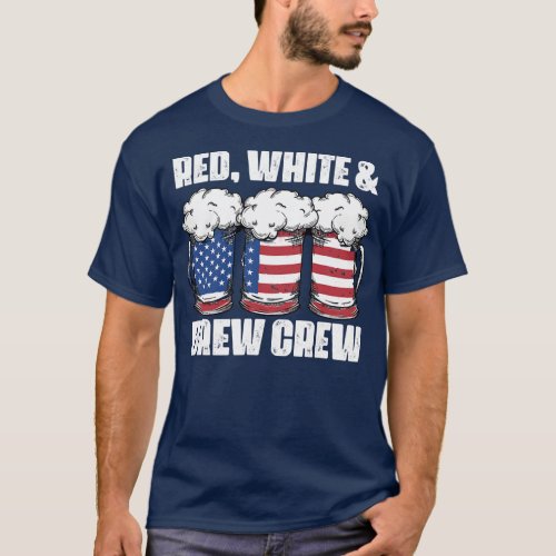 Red White And Brew Beer  T_Shirt