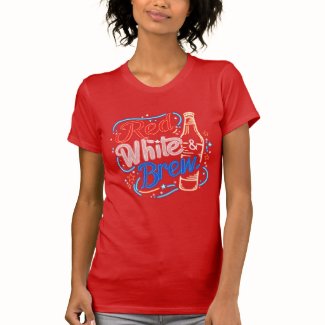 Red White and Brew Crew for 4th of July Party T-Shirt