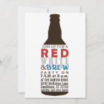 Red, White And Brew Party Invitation at Zazzle