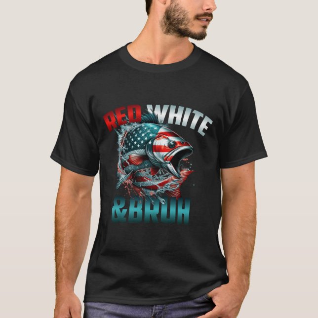 red white and bruh T-Shirt (Front)