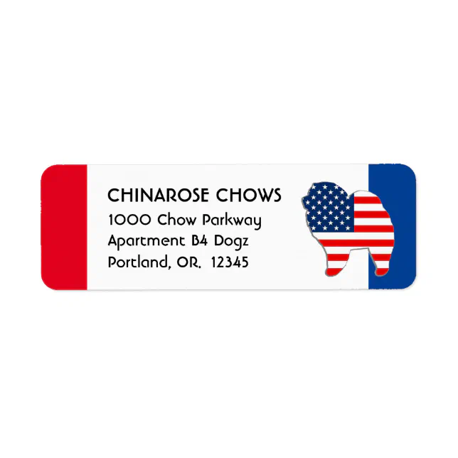 RED WHITE AND CHO - Return Address Labels Customiz | Zazzle