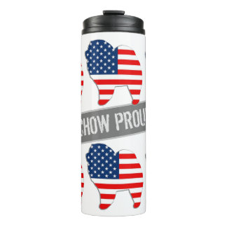 RED WHITE AND CHOW -thermal tumbler