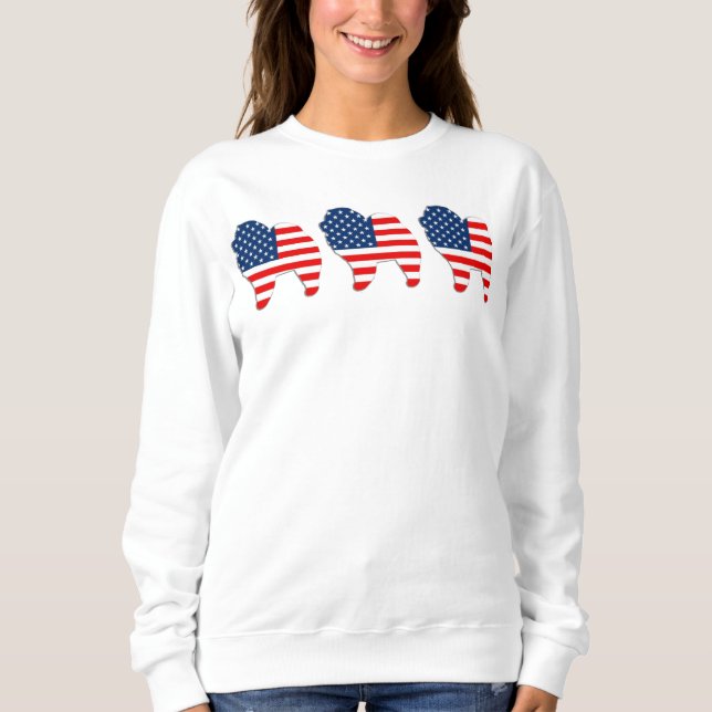 RED WHITE AND CHOW -  WHITE shirts choose style (Front)