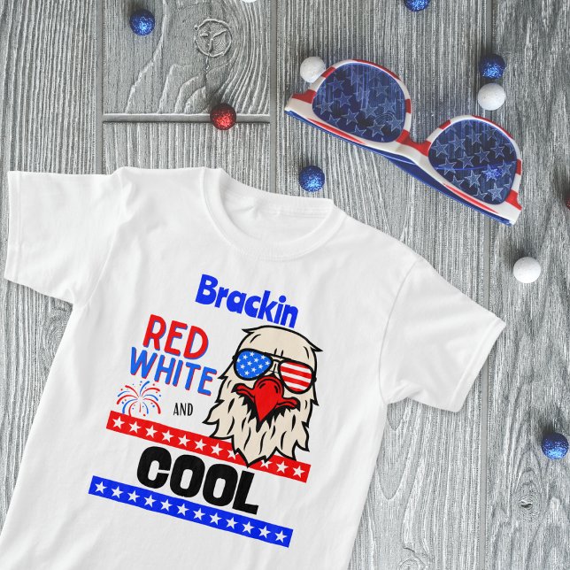 “Red, White, and COOL” Personalized  T-Shirt (Creator Uploaded)