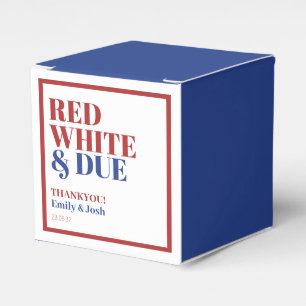Red White and Due 4th July Baby Shower Favor Boxes