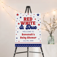 Red, White and Due 4th July Patriotic Baby Shower