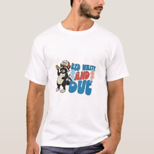 Red White and Due 4th of July Pregnancy Couples T-Shirt