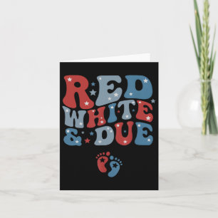 Red White And Due 4th Of July Usa  Card