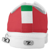 Red, White and green Stripes Low-Top Sneakers (Left Shoe Back)