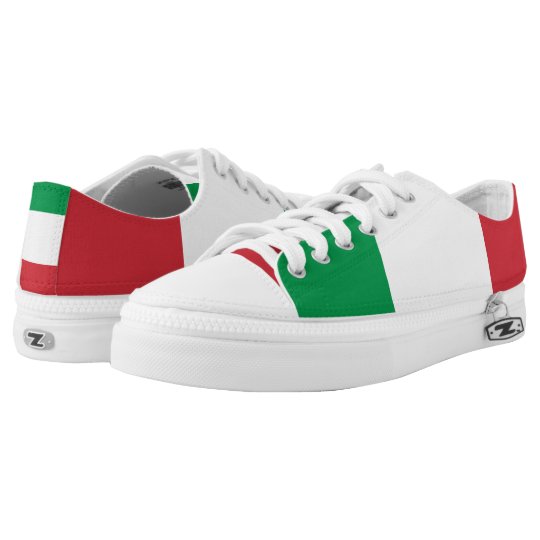Red, White and green Stripes Low-Top 
