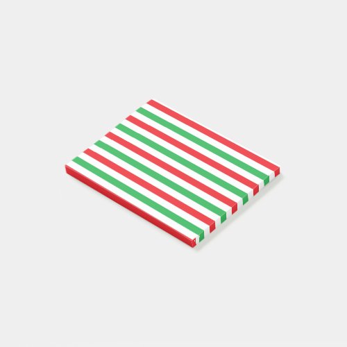 Red White and Green Stripes Post_it Notes