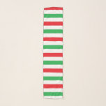 Red, White and Green Stripes Scarf<br><div class="desc">Abstract digital art of red,  white and green stripes</div>