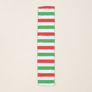 Red, White and Green Stripes Scarf
