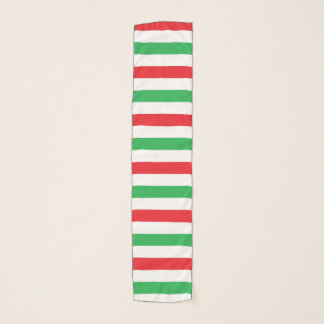 Red, White and Green Stripes Scarf